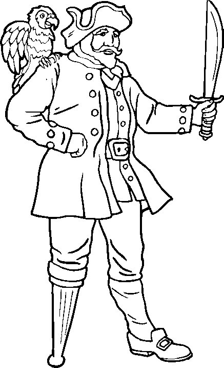 Plansa de colorat cu Pirati 1 1
